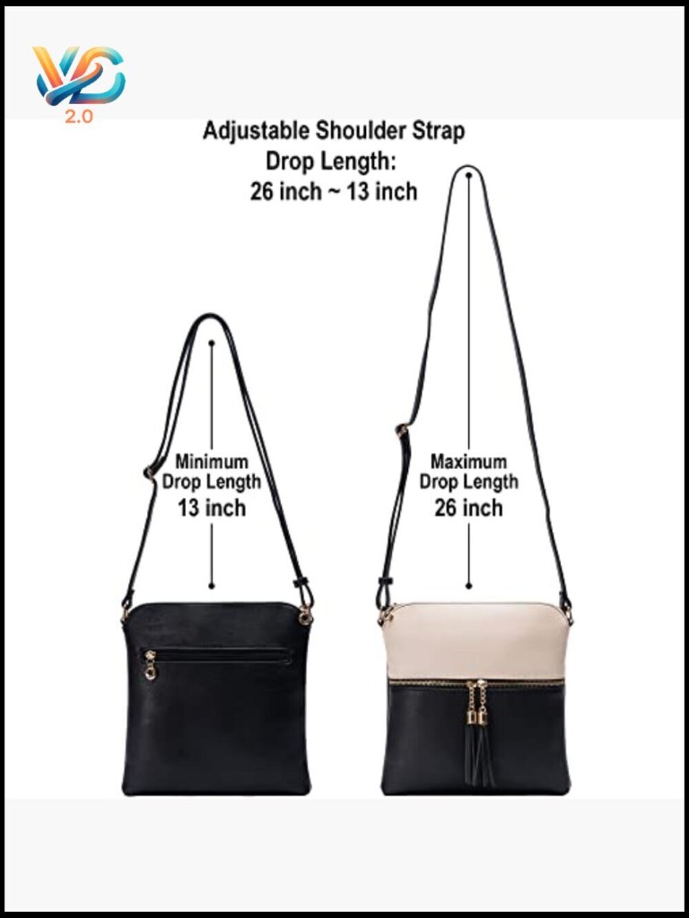 Lightweight Medium Crossbody Purse with Tassel for Daily Use & Travel - Picture 5 of 7